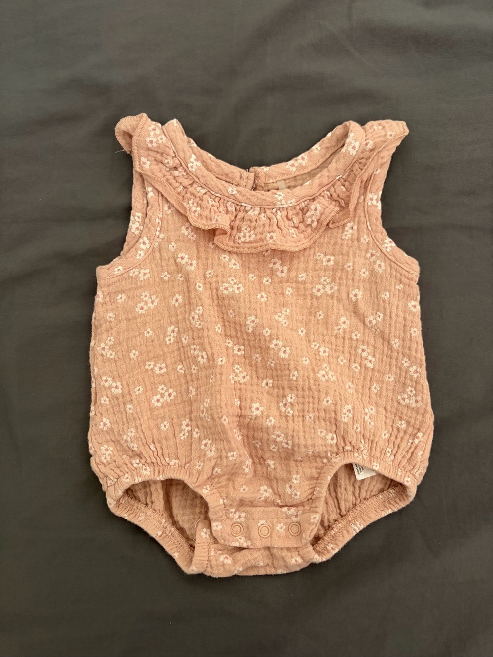 chickpea Pink Floral Baby Romper